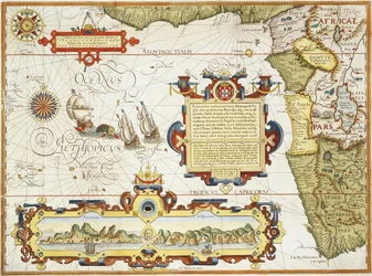 Map of West African coastline, 1596